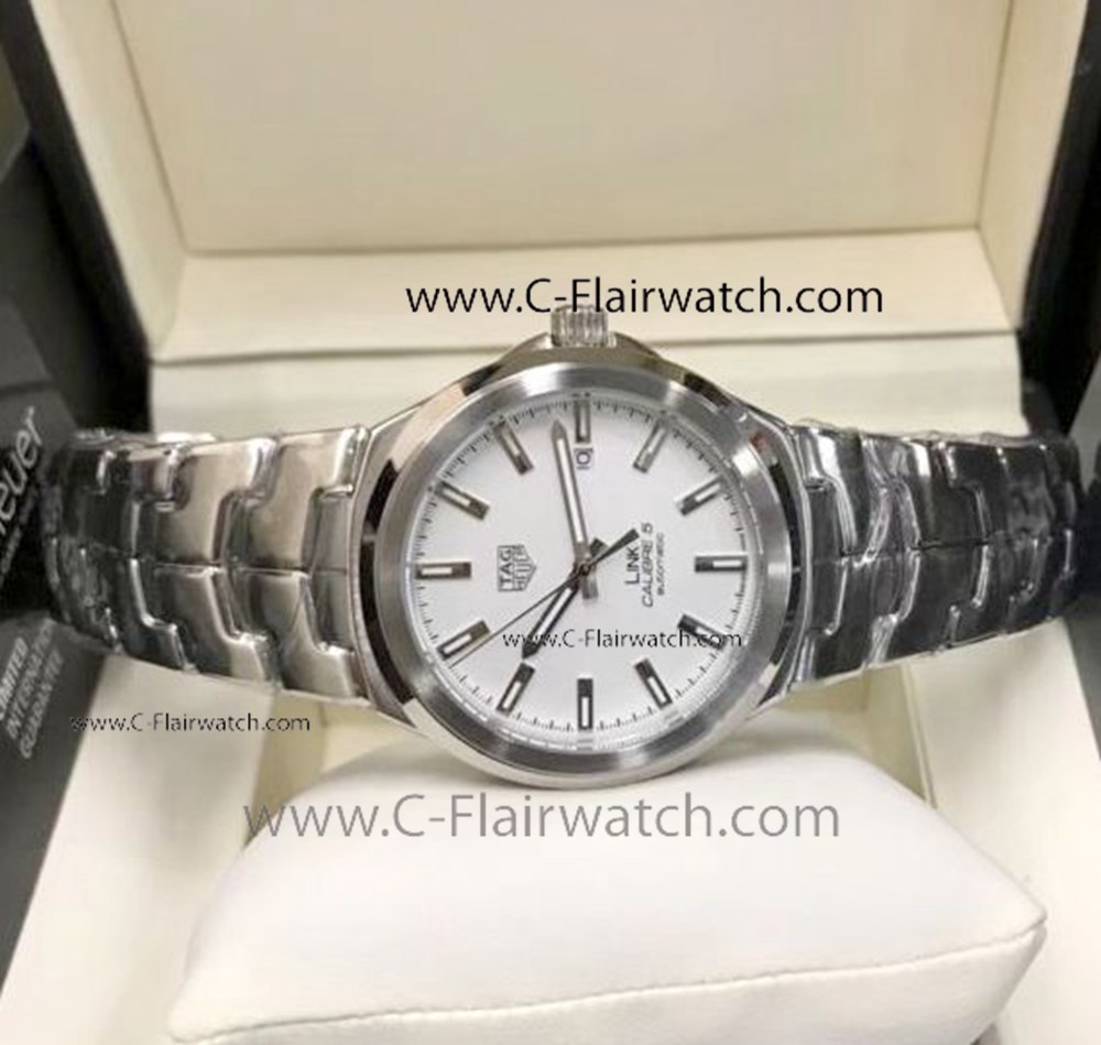 2018 New Replica TagHeuer LINK Calibre 5 White Face Watch 2018 New Replica TagHeuer LINK Calibre 5 White Face Watch